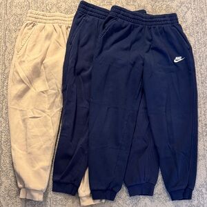 Nike Kids Sweatpants - Navy and Cream